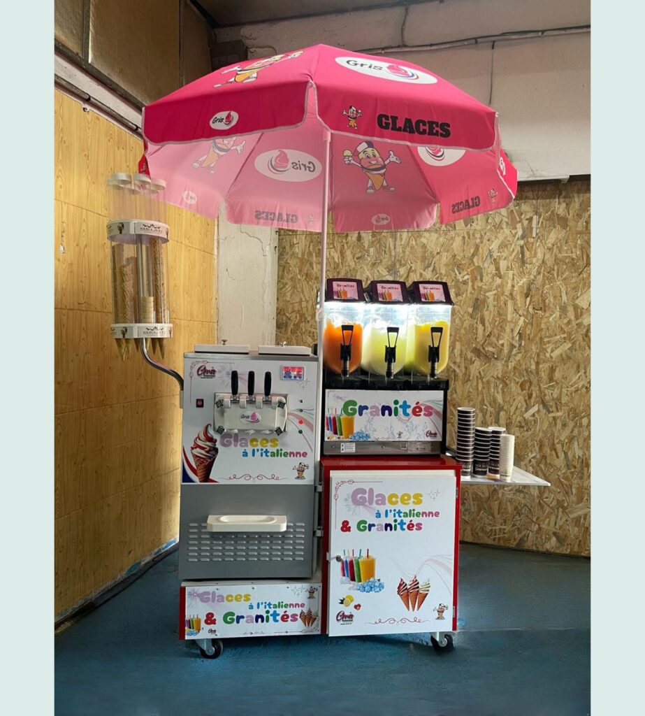 chariot glace à l'italienne et granita